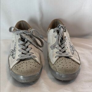 Golden Goose White and Gray Sneakers